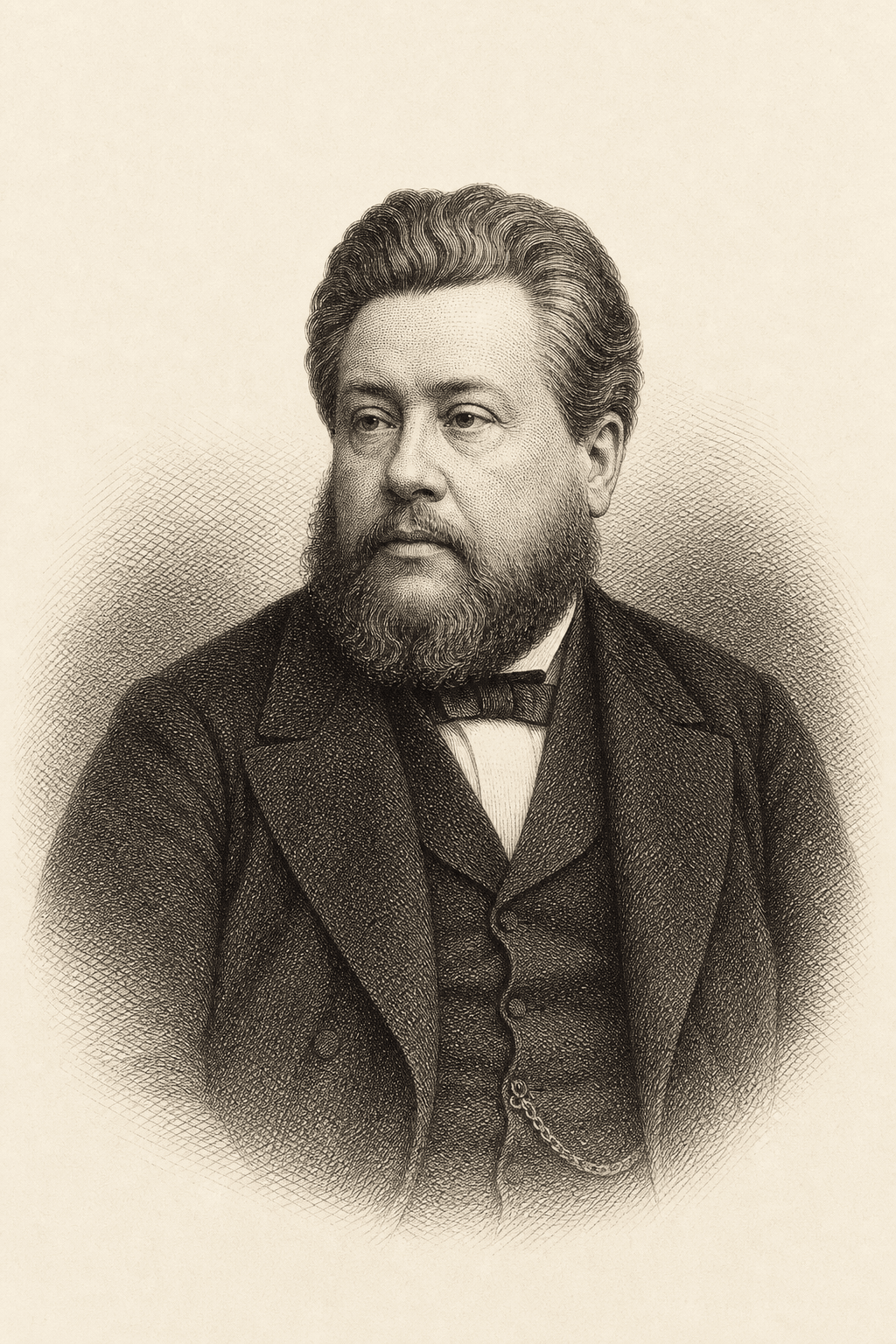 Retrato editorial temporal de Charles H. Spurgeon